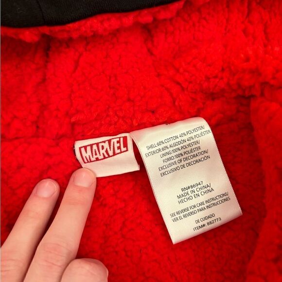 Marvel Spiderman Fleece/plush Zip Up Hoodie NWT - Picture 6 of 6